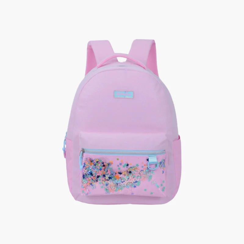 PAUSE Pink Confetti Accent Backpack for Girls